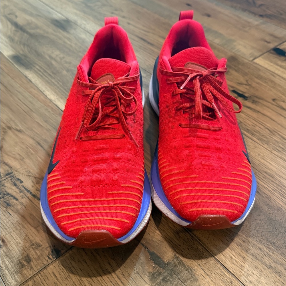 Nike Men's Red and Purple Athletic Shoes, gently used.